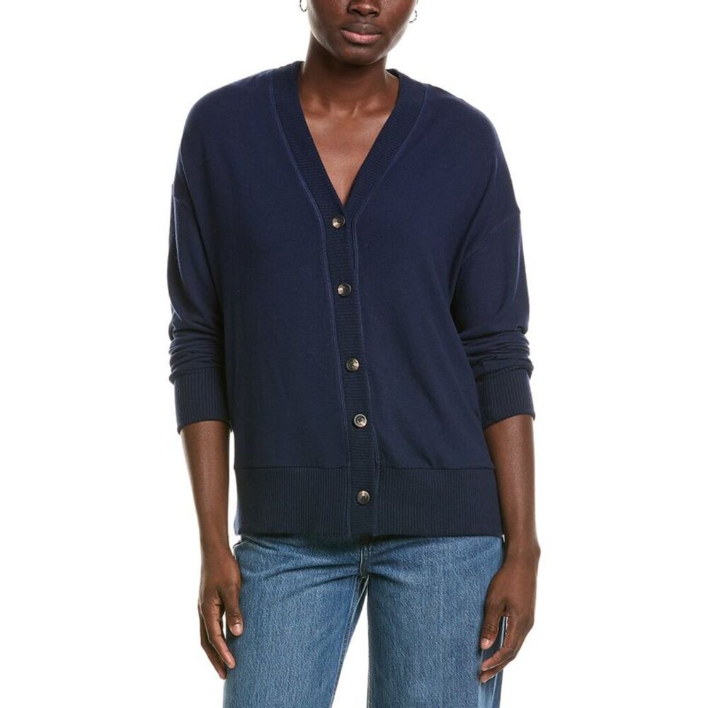 Michael Stars Womens Sylvia Oversized Cardigan, Black